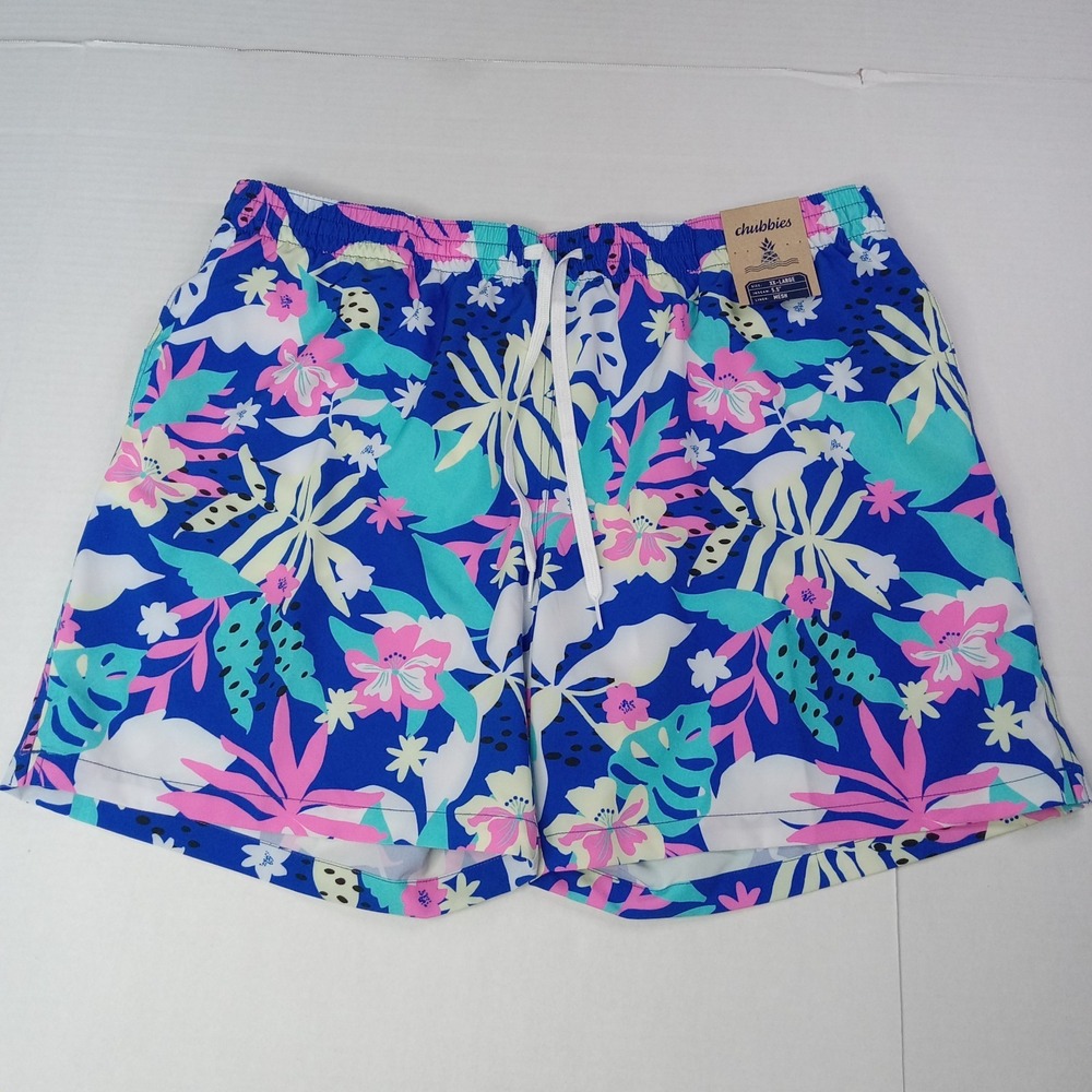 Chubbies‎ Men's Swim Trunk w/Liner 2XL The Floral Surprise 5.5" Inseam NEW